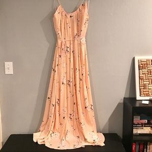 Abercrombie &Fitch pink floral maxi